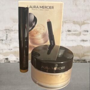 Laura Mercier Translucent Loose Setting Powder & Caviar Stick Eye Shadow Set NIB